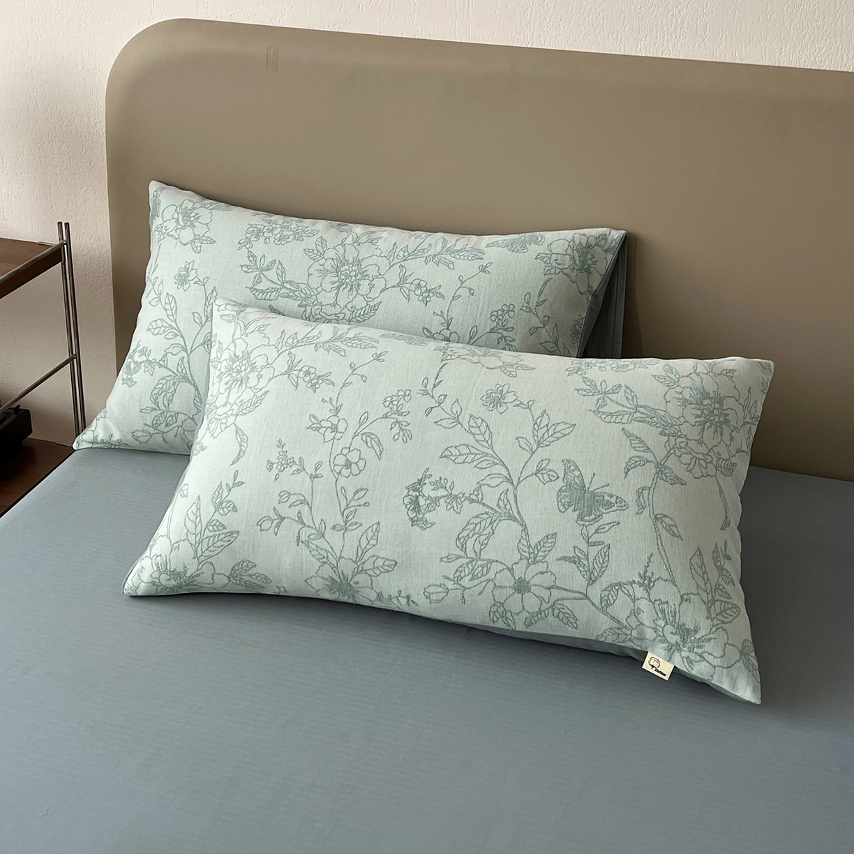 91家纺网 家纺一手货源 找家纺 锦彩家居 2026新款全棉色织三层大提花四件套-花漫辞系列（提供买家秀） 繁花-蓝