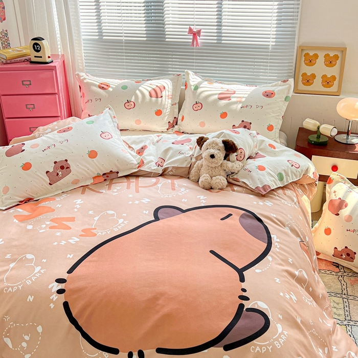 91家纺网 家纺一手货源 找家纺 （总）KT猫直营店 2025新款加厚斜纹磨毛大版四件套