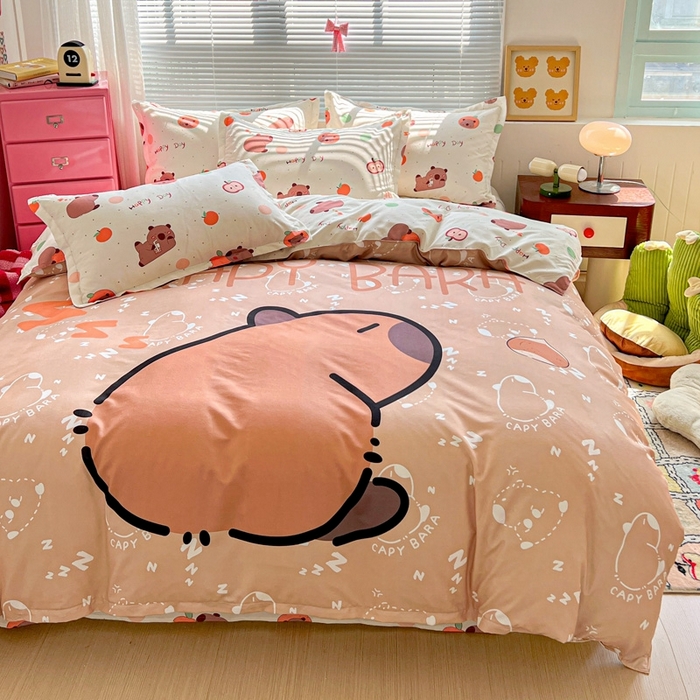 91家纺网 家纺一手货源 找家纺 （总）KT猫直营店 2024新款大版卡通四件套