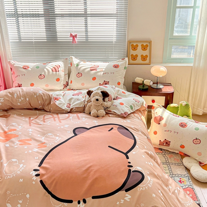 91家纺网 家纺一手货源 找家纺 （总）KT猫直营店 2025新款加厚斜纹磨毛大版四件套