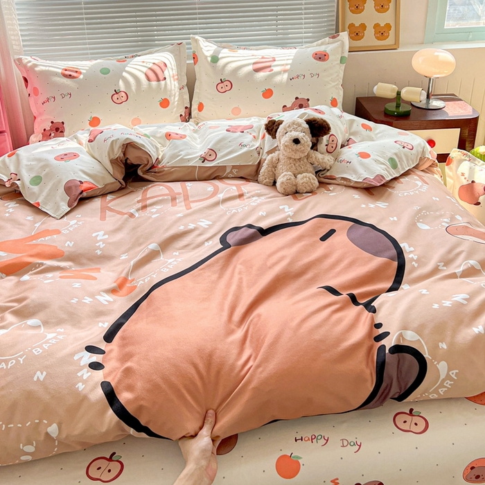 91家纺网 家纺一手货源 找家纺 （总）KT猫直营店 2025新款加厚斜纹磨毛大版四件套