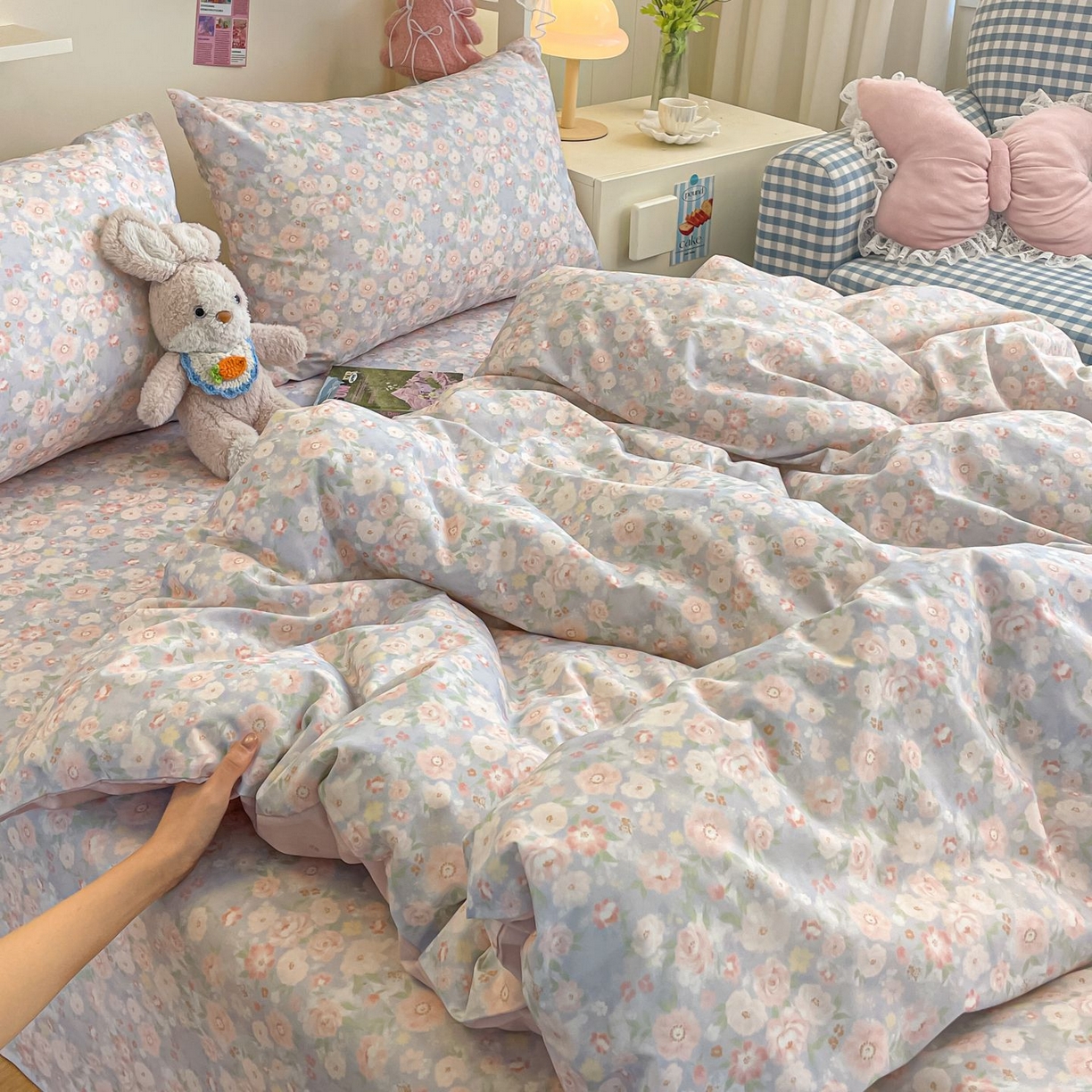 91家纺网 家纺一手货源 找家纺 （总）寻米 2026新款春夏全棉13070印花四件套单品系列-单被套