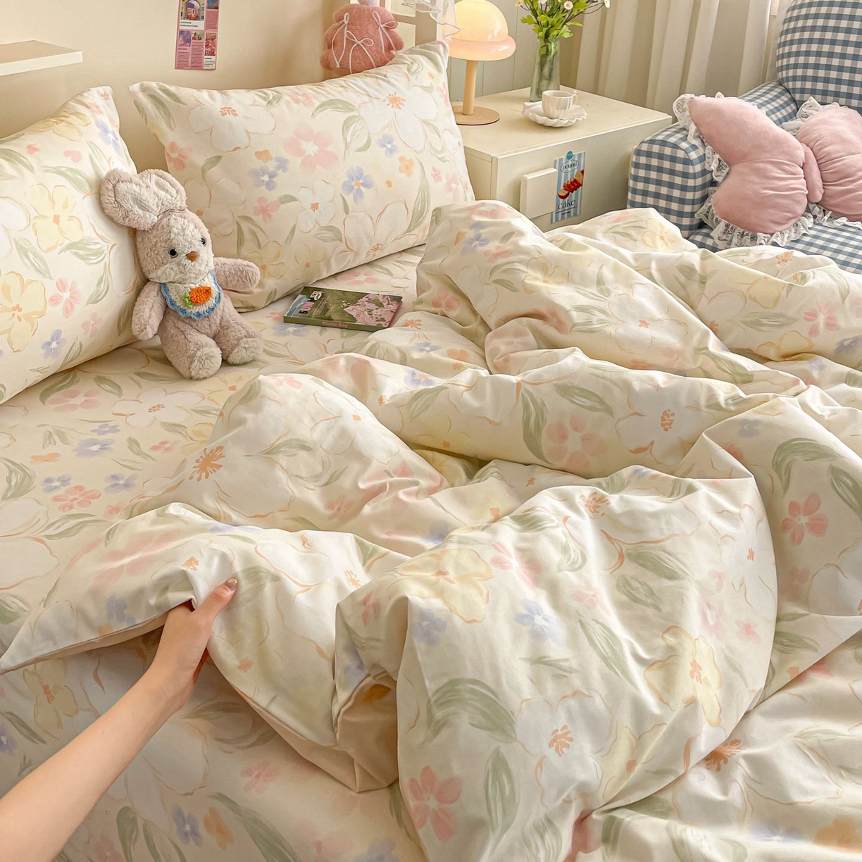 91家纺网 家纺一手货源 找家纺 （总）寻米 2026新款春夏全棉13070印花四件套单品系列-单被套