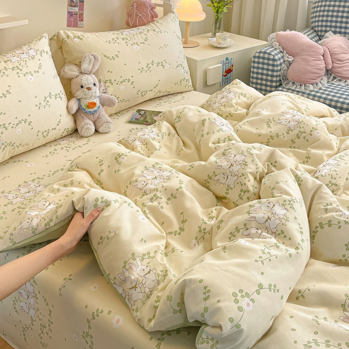 91家纺网 家纺一手货源 找家纺 （总）寻米 2026新款春夏全棉13070印花四件套单品系列-单被套