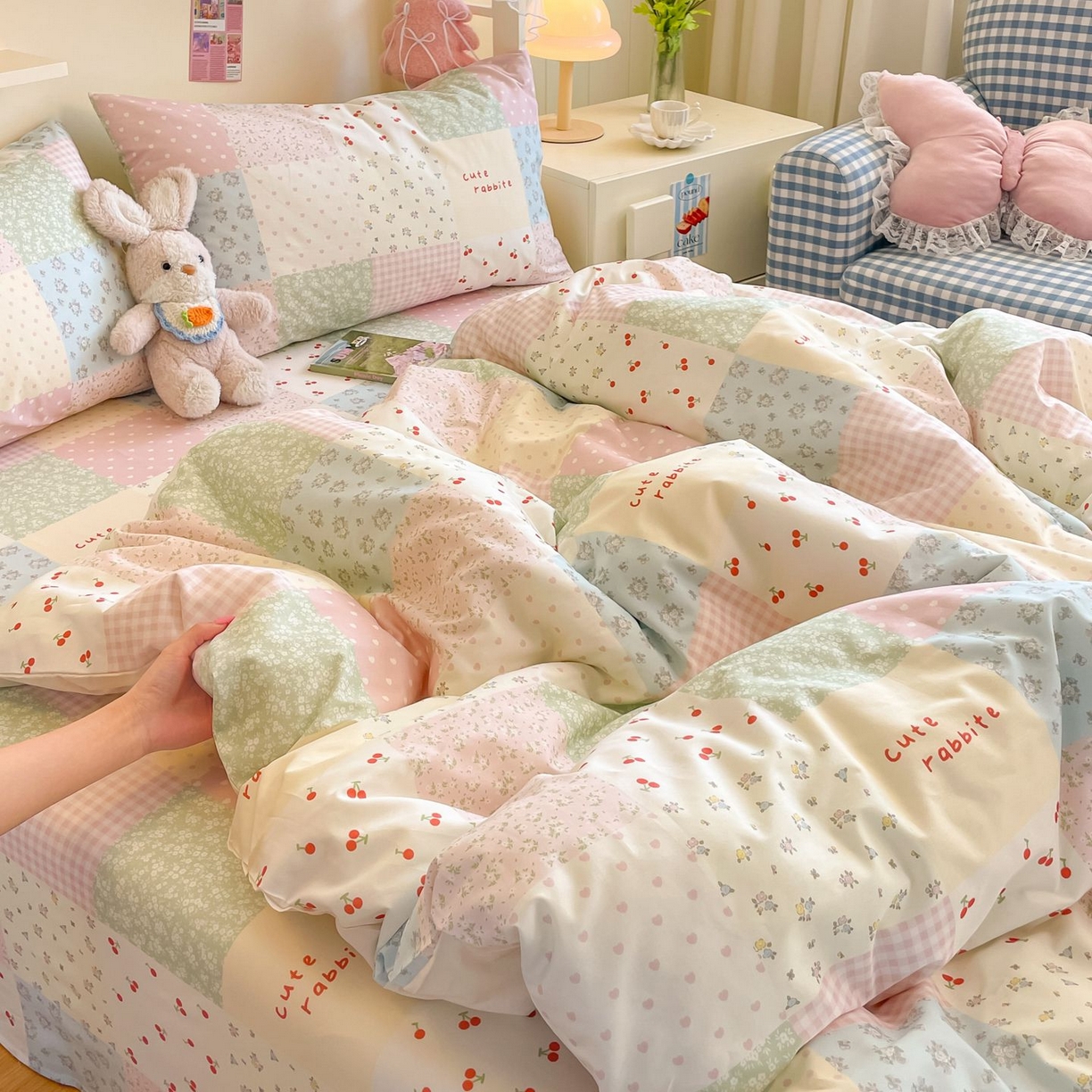 91家纺网 家纺一手货源 找家纺 （总）寻米 2026新款春夏全棉13070印花四件套单品系列-单被套