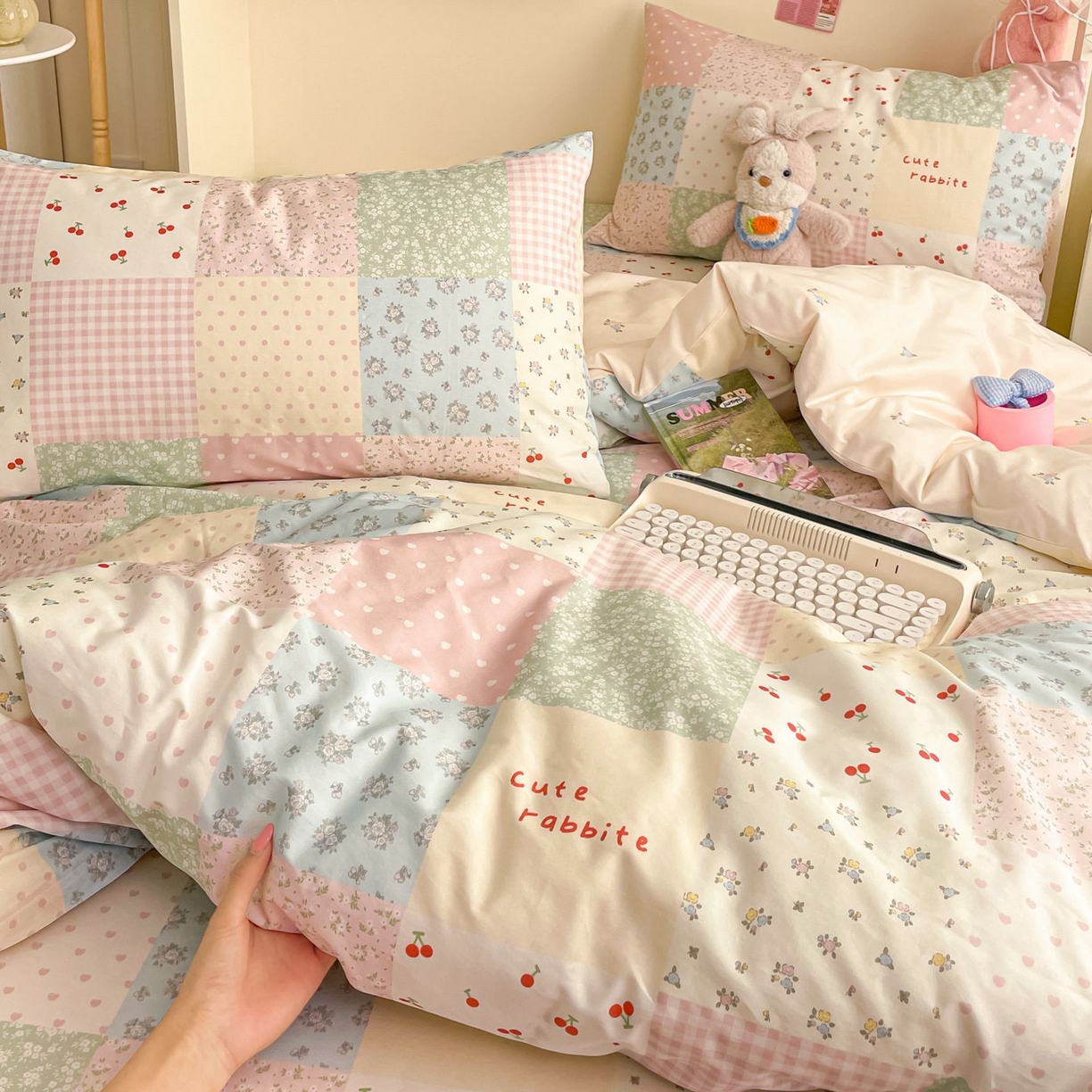 91家纺网 家纺一手货源 找家纺 （总）寻米 2026新款春夏全棉13070印花四件套单品系列-单被套