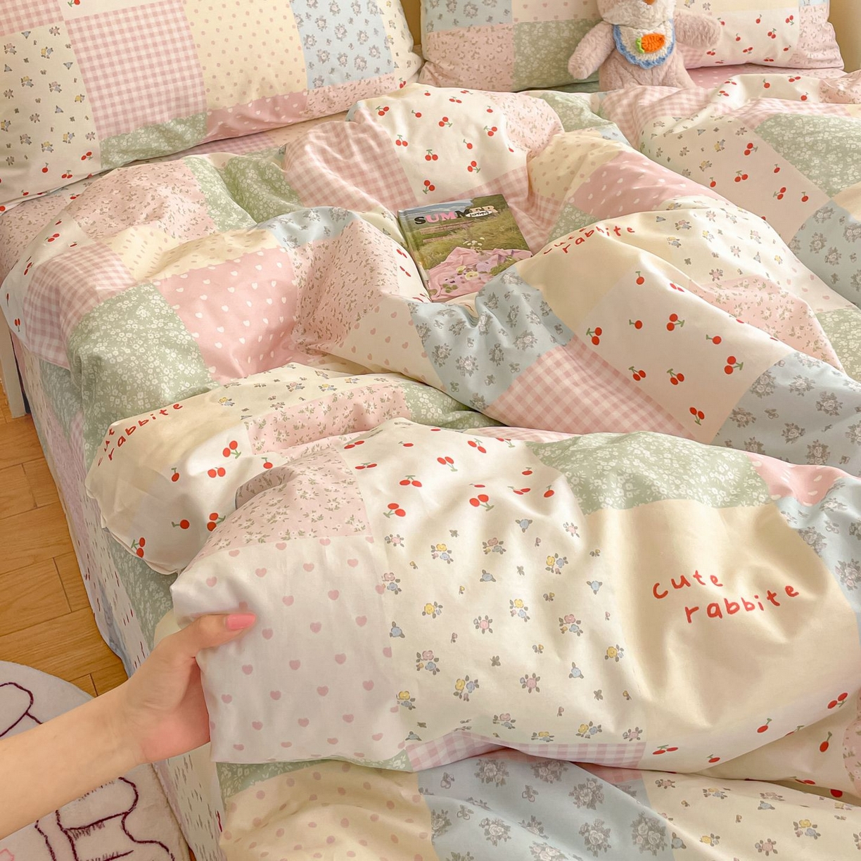 91家纺网 家纺一手货源 找家纺 （总）寻米 2026新款春夏全棉13070印花四件套单品系列-单被套