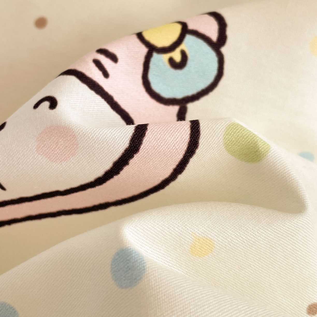 91家纺网 家纺一手货源 找家纺 寻米 2026新款春夏全棉13070印花四件套单品系列-单被套 甜豆星球