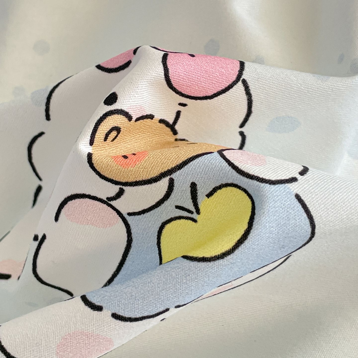 91家纺网 家纺一手货源 找家纺 寻米 2026新款春夏全棉13070印花四件套单品系列-单被套 小熊饼干