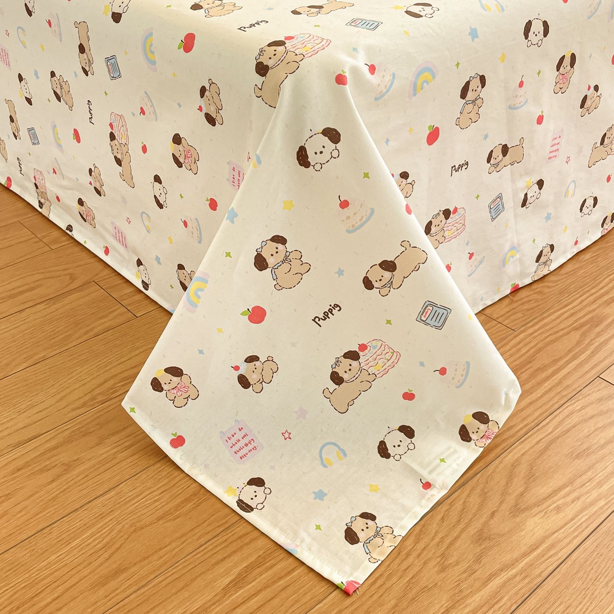 91家纺网 家纺一手货源 找家纺 寻米 2026新款春夏全棉13070印花四件套单品系列-单被套 奶酪小狗