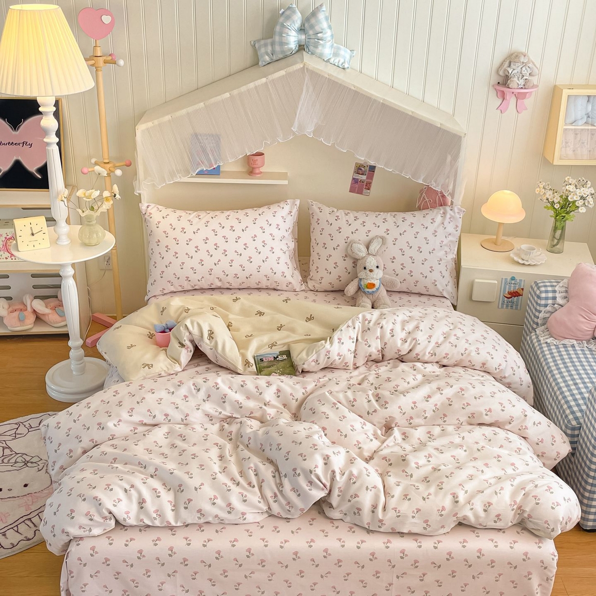 91家纺网 家纺一手货源 找家纺 寻米 2026新款春夏全棉13070印花四件套单品系列-单被套 花漾