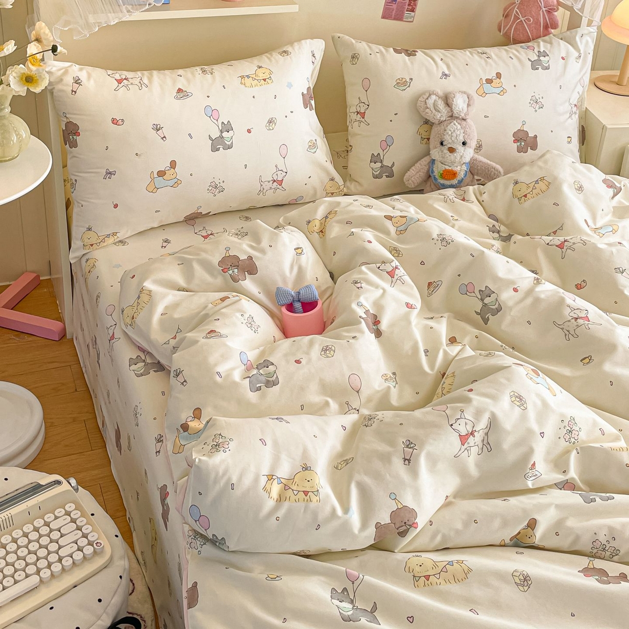 91家纺网 家纺一手货源 找家纺 寻米 2026新款春夏全棉13070印花四件套单品系列-单被套 理查的小伙伴