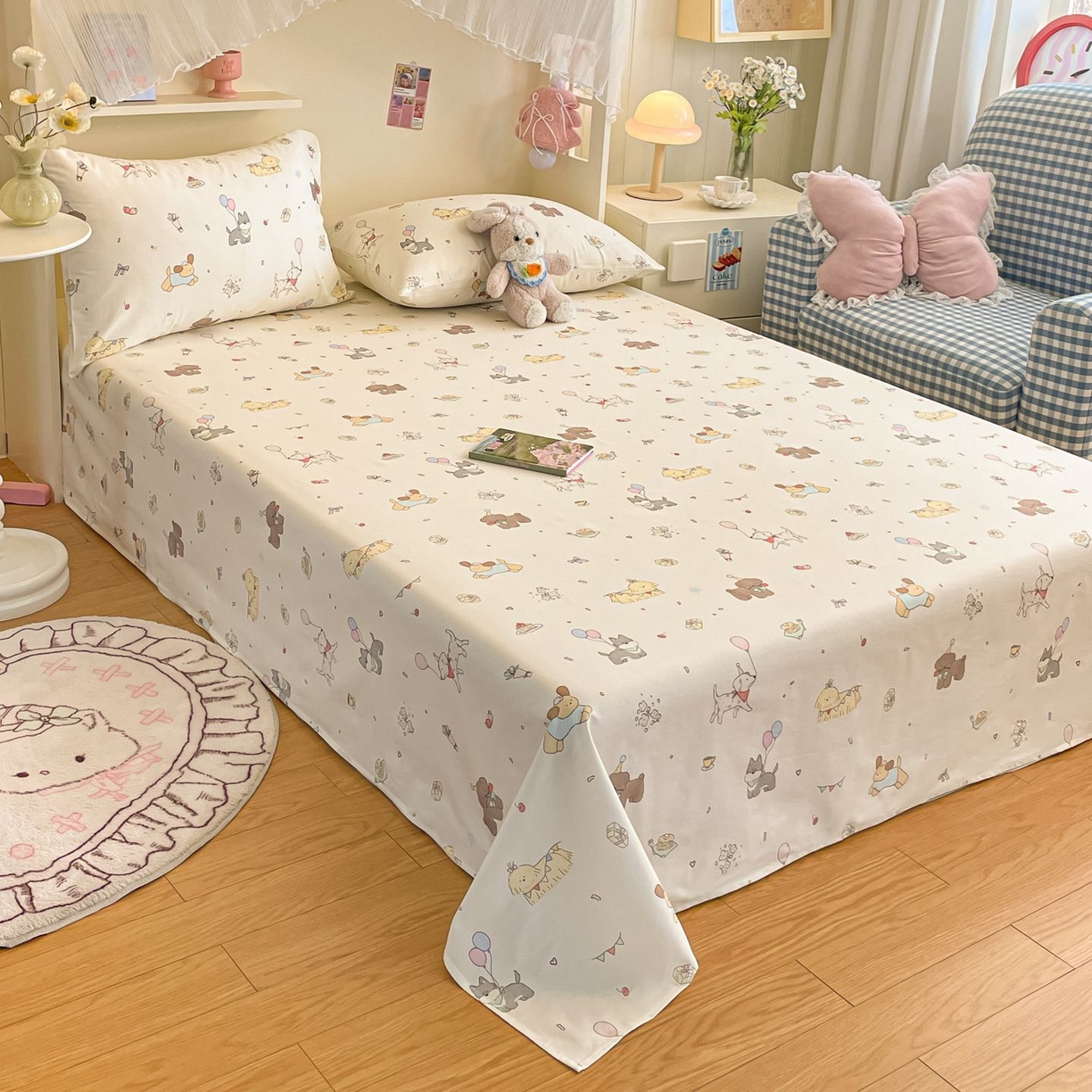 91家纺网 家纺一手货源 找家纺 寻米 2026新款春夏全棉13070印花四件套单品系列-单被套 理查的小伙伴