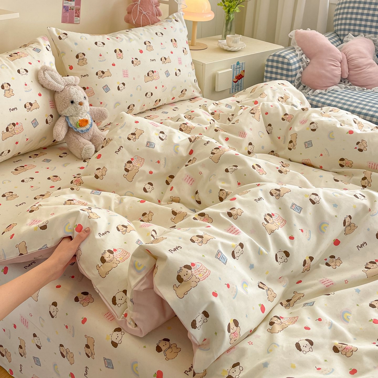 91家纺网 家纺一手货源 找家纺 （总）寻米 2026新款春夏全棉13070印花四件套单品系列-单被套