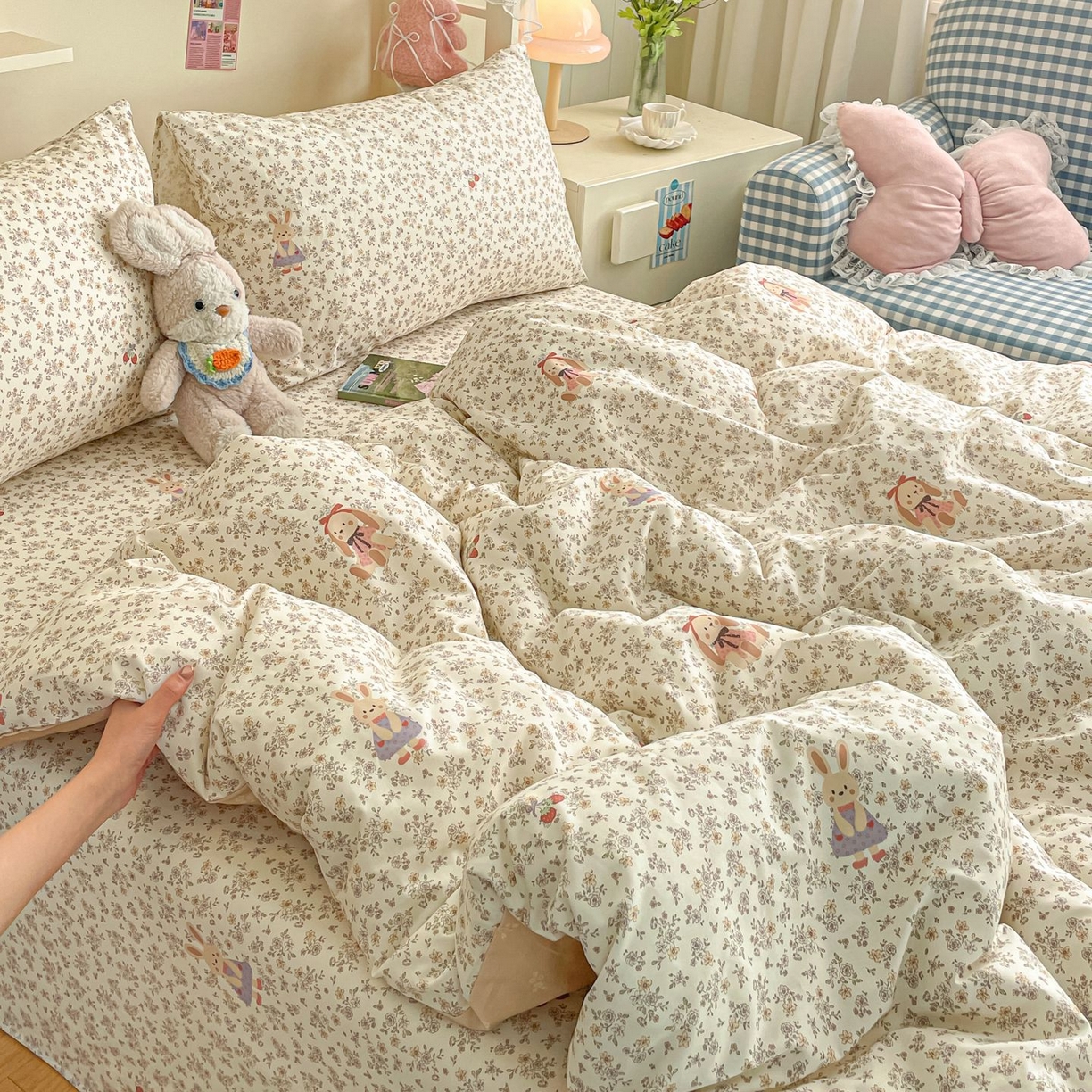 91家纺网 家纺一手货源 找家纺 （总）寻米 2026新款春夏全棉13070印花四件套单品系列-单被套