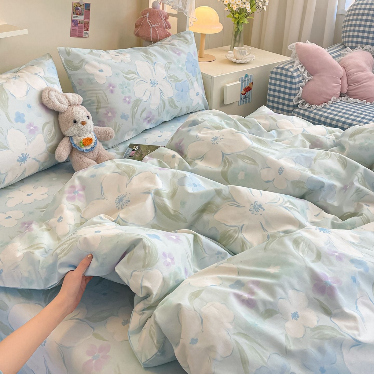 91家纺网 家纺一手货源 找家纺 （总）寻米 2026新款春夏全棉13070印花四件套单品系列-单被套