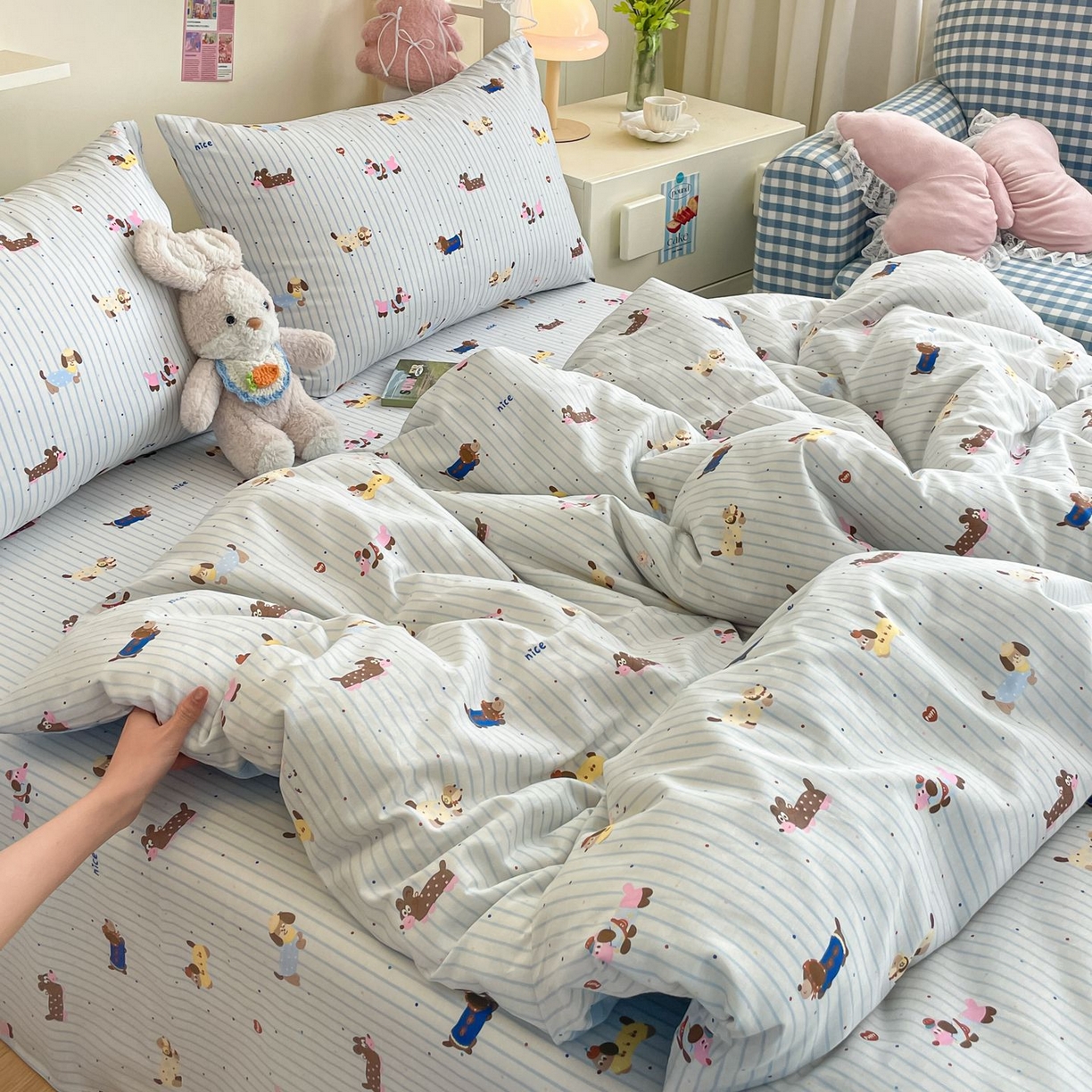 91家纺网 家纺一手货源 找家纺 （总）寻米 2026新款春夏全棉13070印花四件套单品系列-单被套