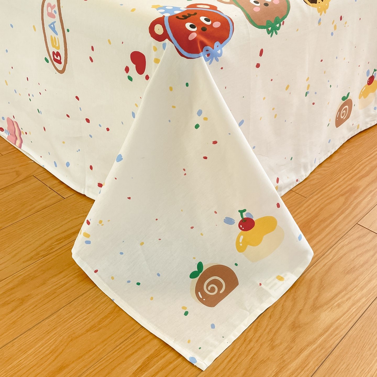 91家纺网 家纺一手货源 找家纺 寻米 2026新款春夏全棉13070印花四件套单品系列-单被套 快乐熊仔