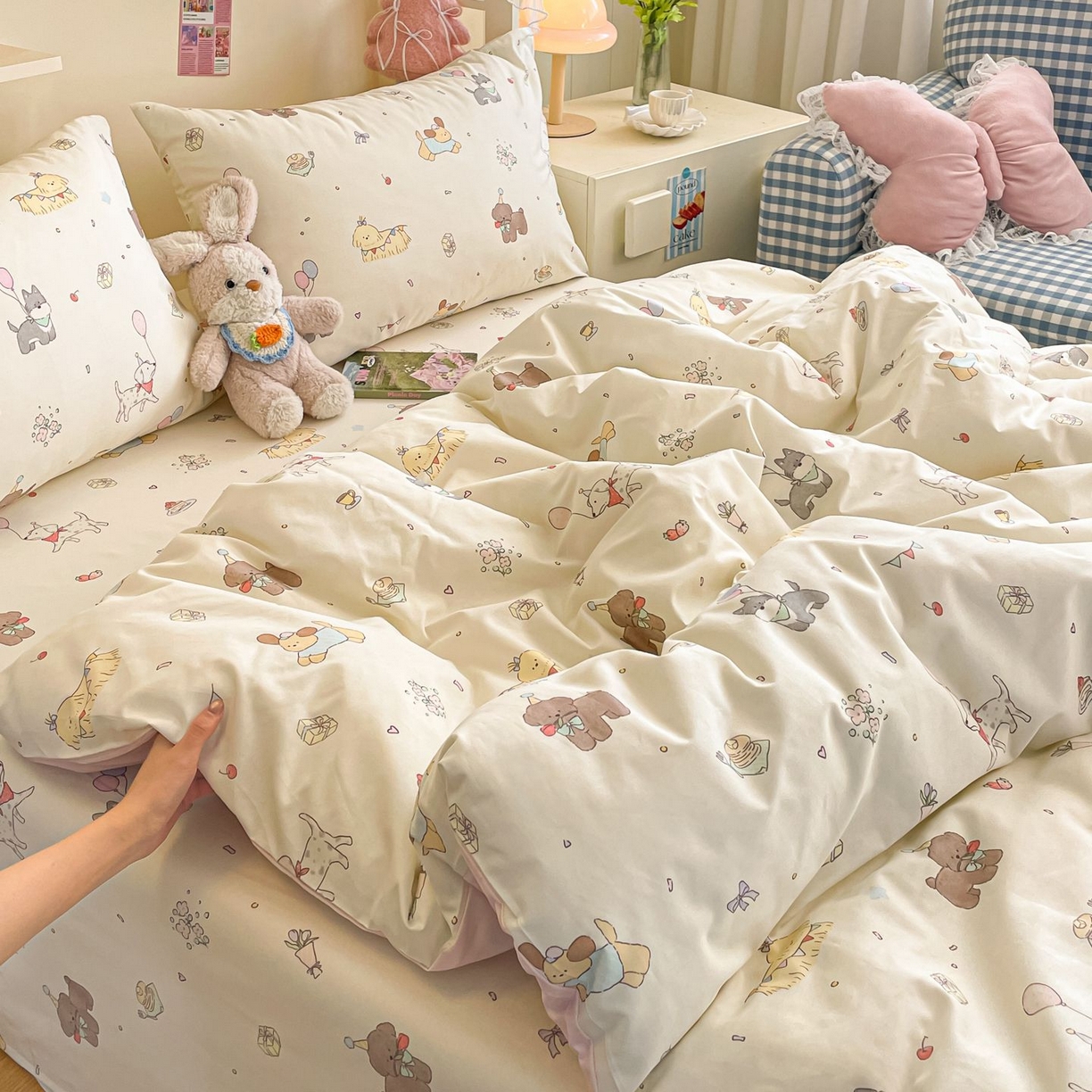 91家纺网 家纺一手货源 找家纺 （总）寻米 2026新款春夏全棉13070印花四件套单品系列-单被套