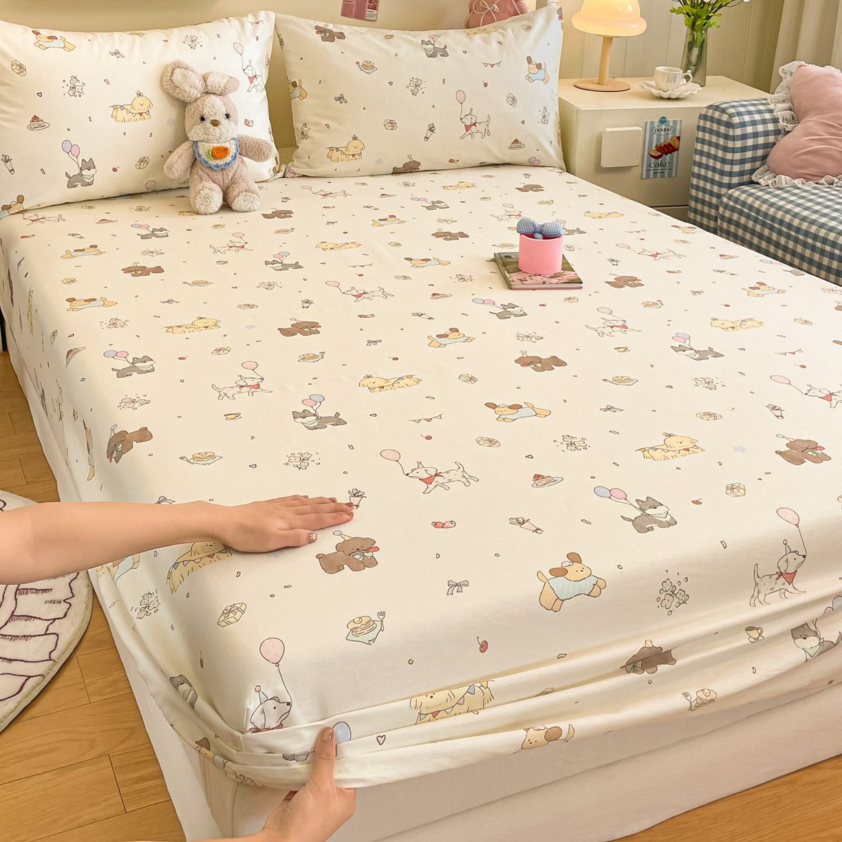 91家纺网 家纺一手货源 找家纺 寻米 2026新款春夏全棉13070印花四件套单品系列-单被套 理查的小伙伴