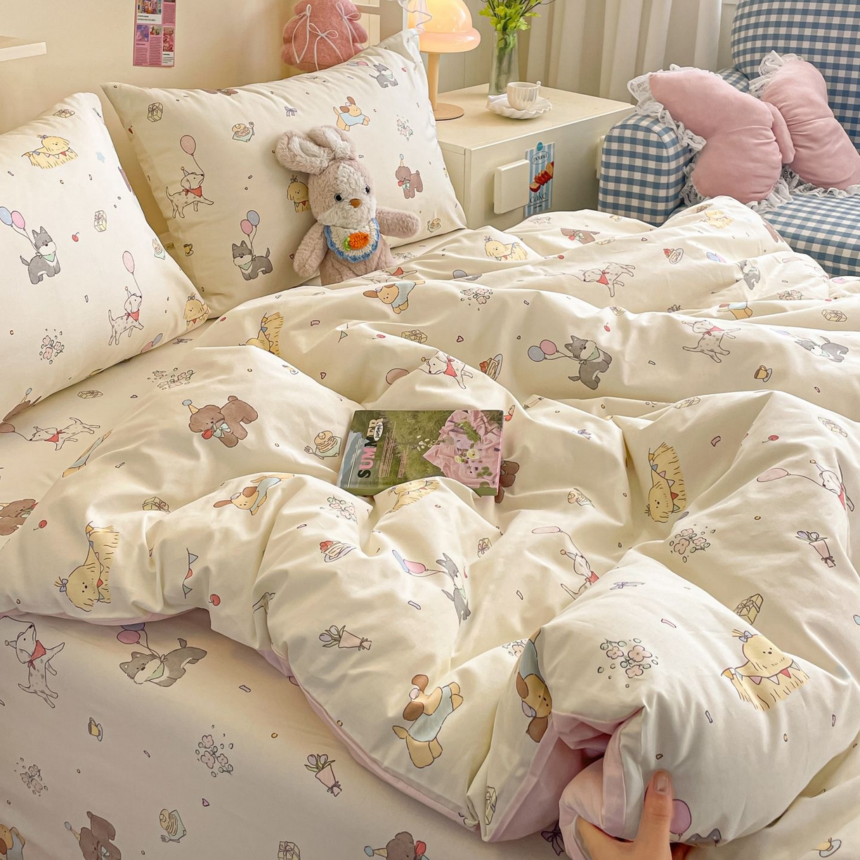 91家纺网 家纺一手货源 找家纺 寻米 2026新款春夏全棉13070印花四件套单品系列-单被套 理查的小伙伴