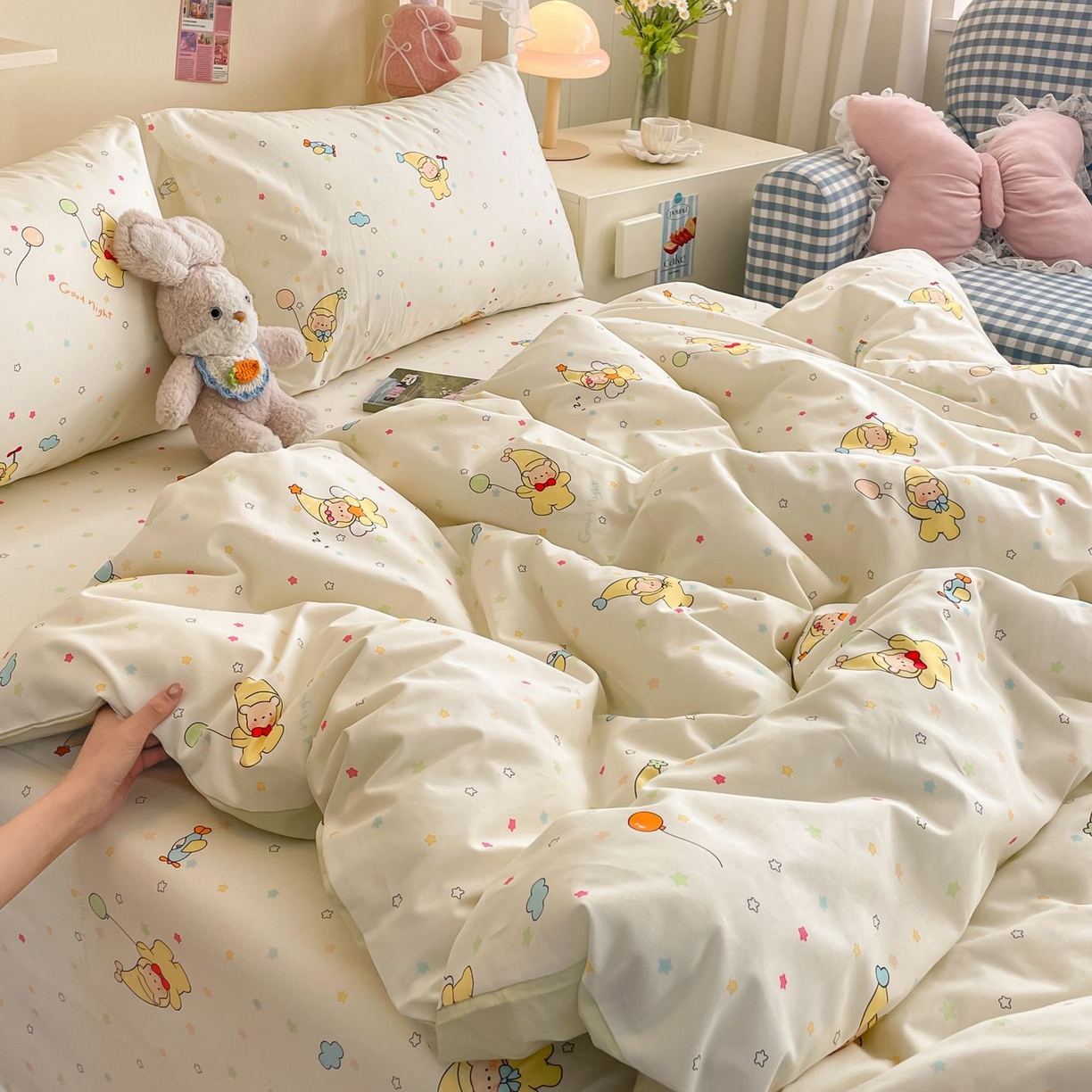 91家纺网 家纺一手货源 找家纺 （总）寻米 2026新款春夏全棉13070印花四件套单品系列-单被套