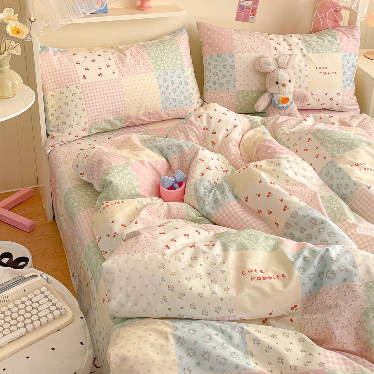 91家纺网 家纺一手货源 找家纺 （总）寻米 2026新款春夏全棉13070印花四件套单品系列-单被套