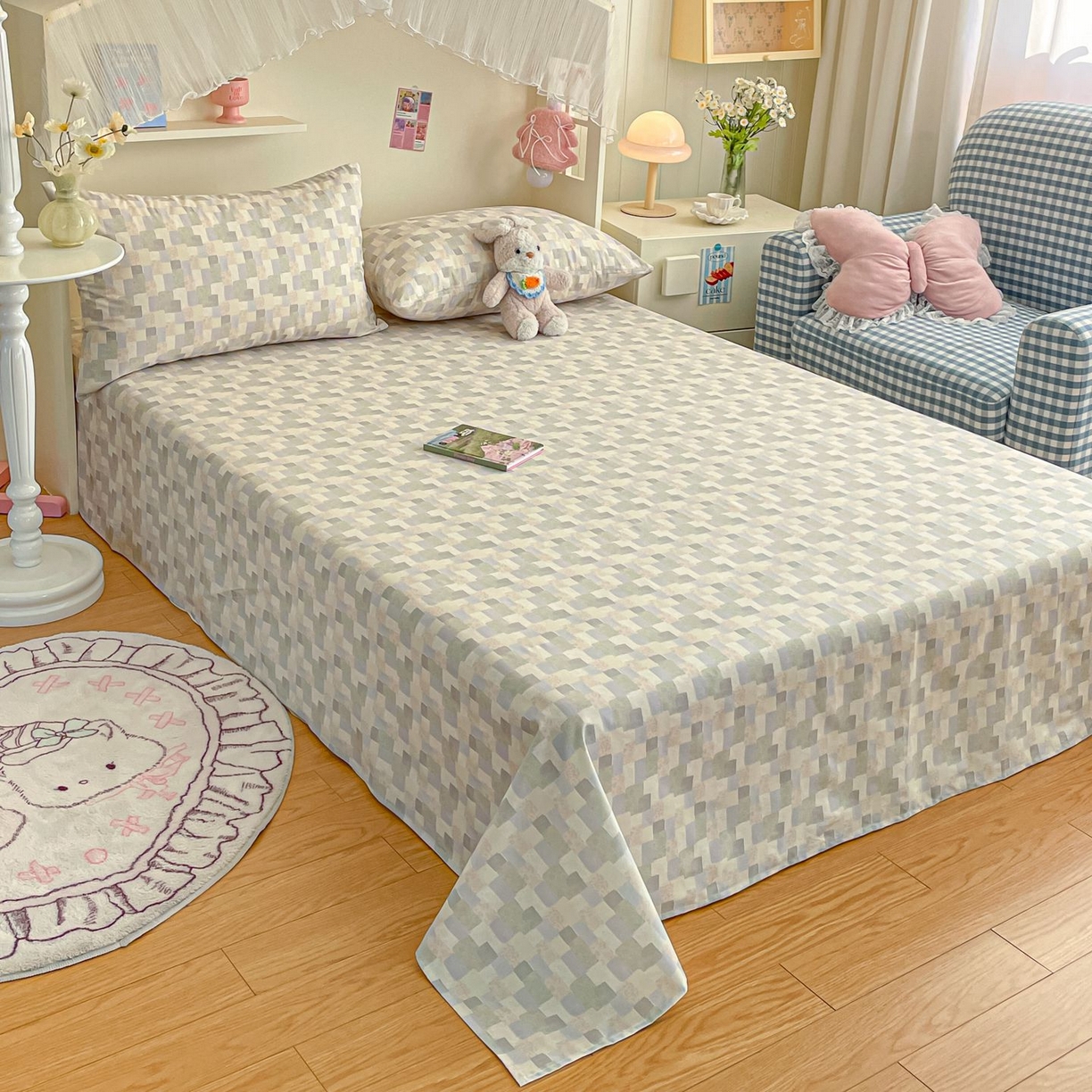 91家纺网 家纺一手货源 找家纺 寻米 2026新款春夏全棉13070印花四件套单品系列-单被套 唐顿庄园