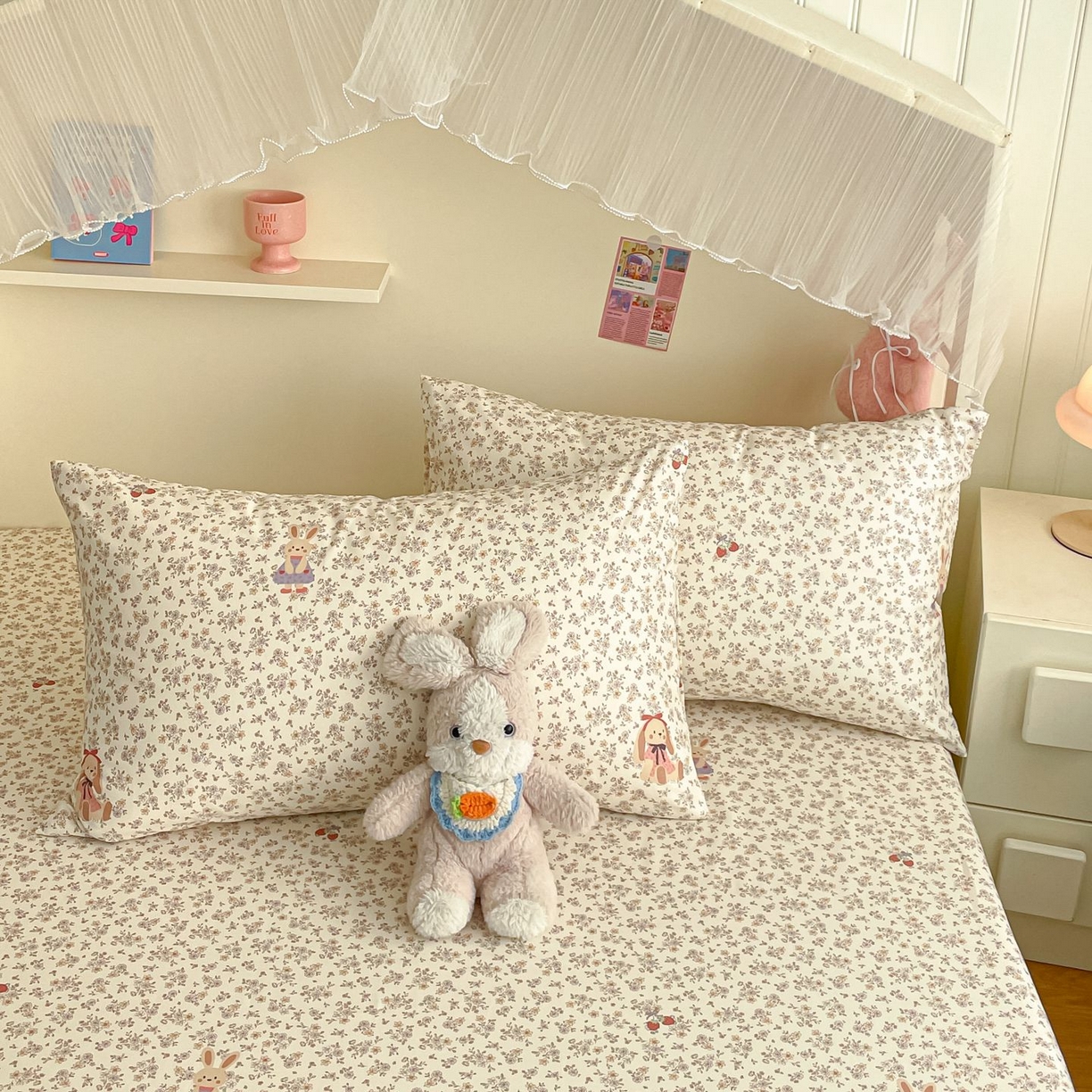 91家纺网 家纺一手货源 找家纺 （总）寻米 2026新款春夏全棉13070印花四件套单品系列-单枕套