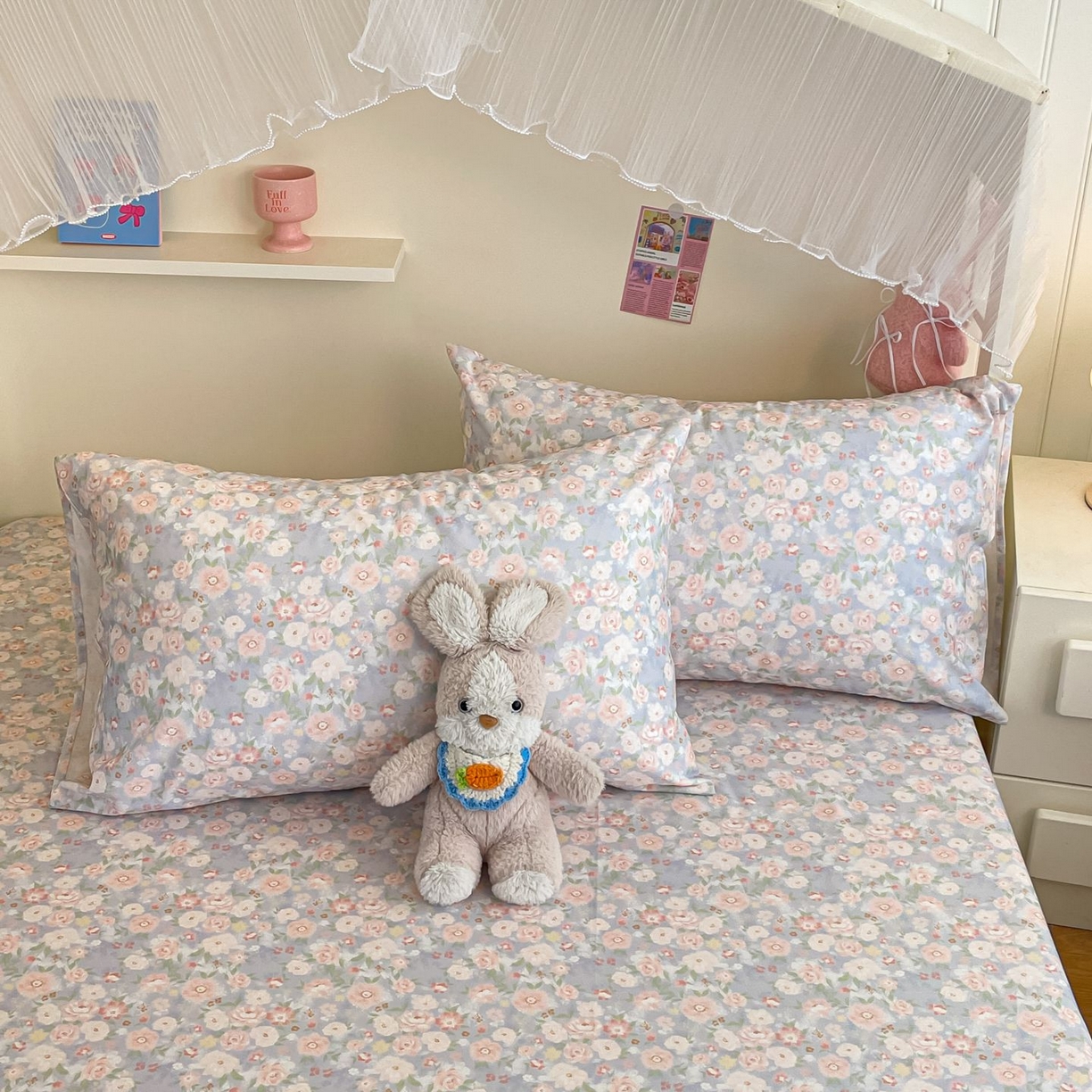 91家纺网 家纺一手货源 找家纺 （总）寻米 2026新款春夏全棉13070印花四件套单品系列-单枕套