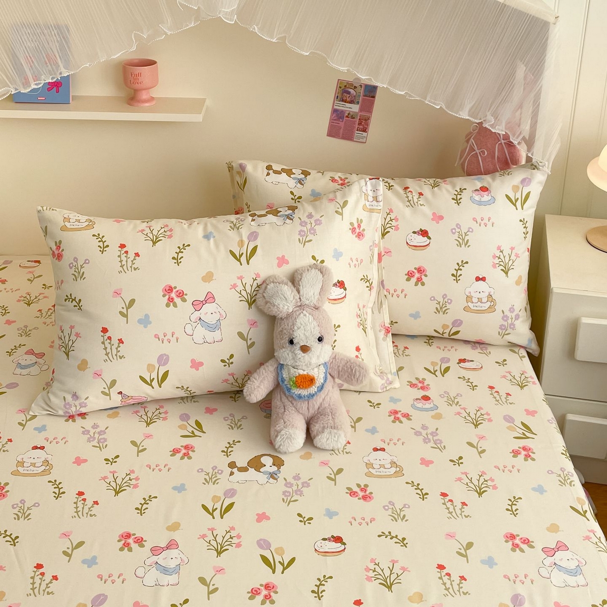 91家纺网 家纺一手货源 找家纺 （总）寻米 2026新款春夏全棉13070印花四件套单品系列-单枕套