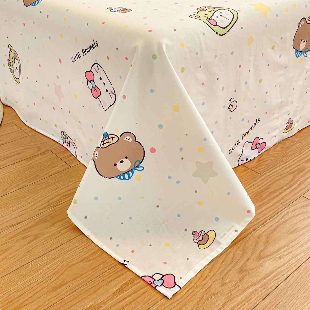 91家纺网 家纺一手货源 找家纺 寻米 2026新款春夏全棉13070印花四件套单品系列-四件套 甜豆星球