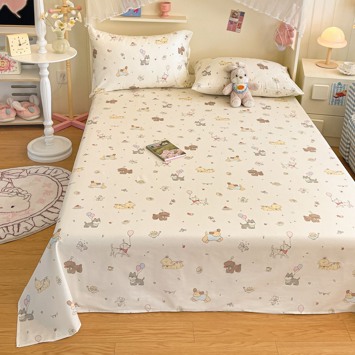 91家纺网 家纺一手货源 找家纺 寻米 2026新款春夏全棉13070印花四件套单品系列-四件套 理查的小伙伴