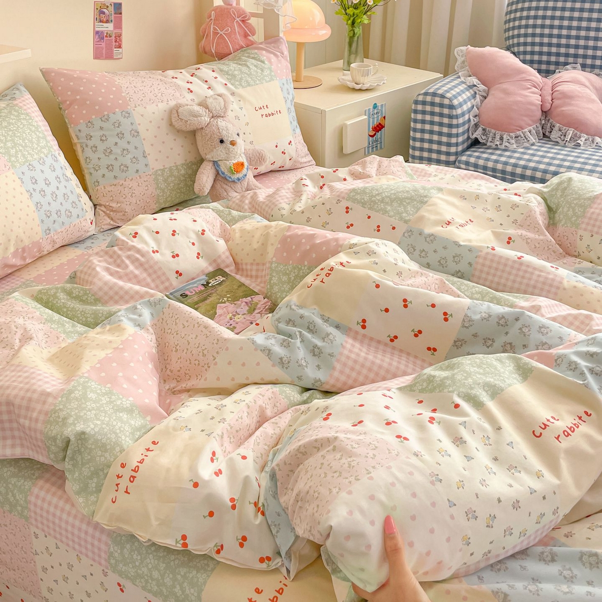 91家纺网 家纺一手货源 找家纺 寻米 2026新款春夏全棉13070印花四件套单品系列-四件套 美式田园