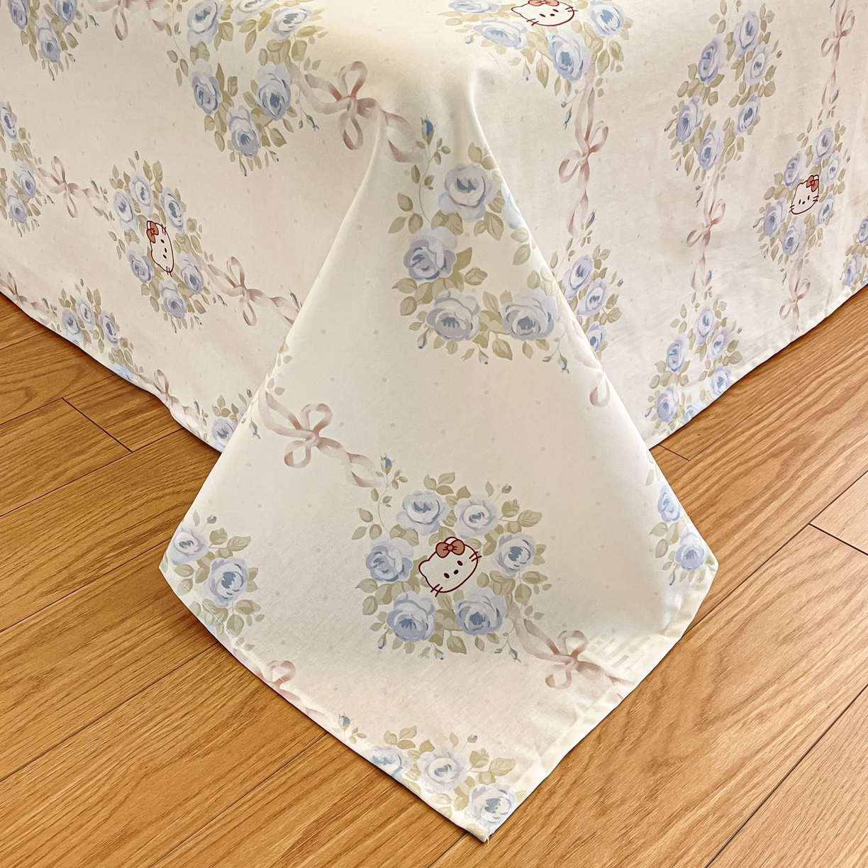 91家纺网 家纺一手货源 找家纺 寻米 2026新款春夏全棉13070印花四件套单品系列-四件套 花园凯蒂