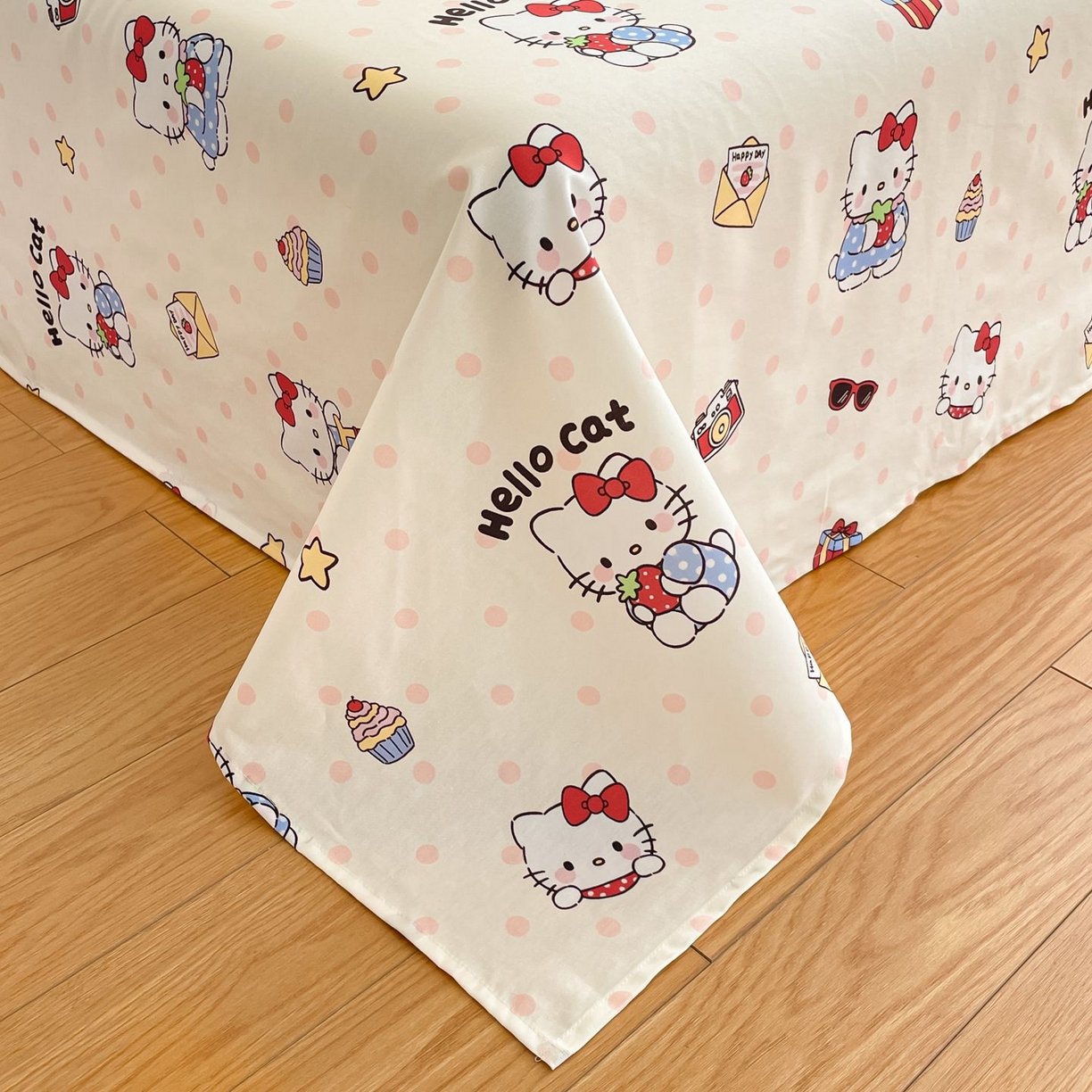 91家纺网 家纺一手货源 找家纺 寻米 2026新款春夏全棉13070印花四件套单品系列-四件套 快乐小喵