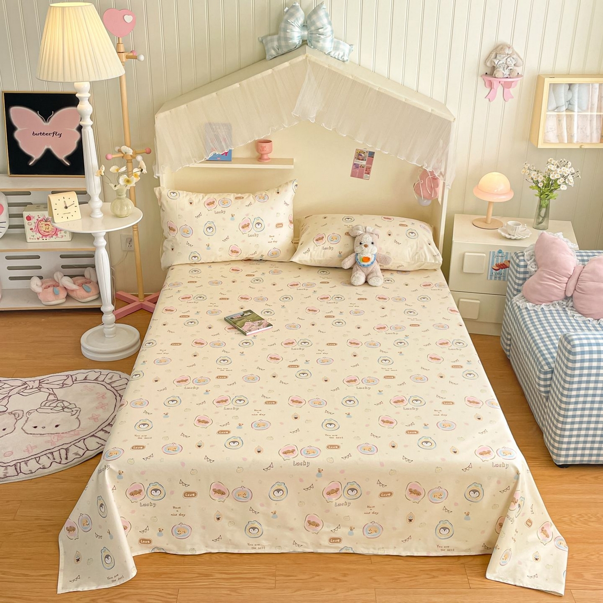 91家纺网 家纺一手货源 找家纺 （总）寻米 2026新款春夏全棉13070印花四件套单品系列-单床单