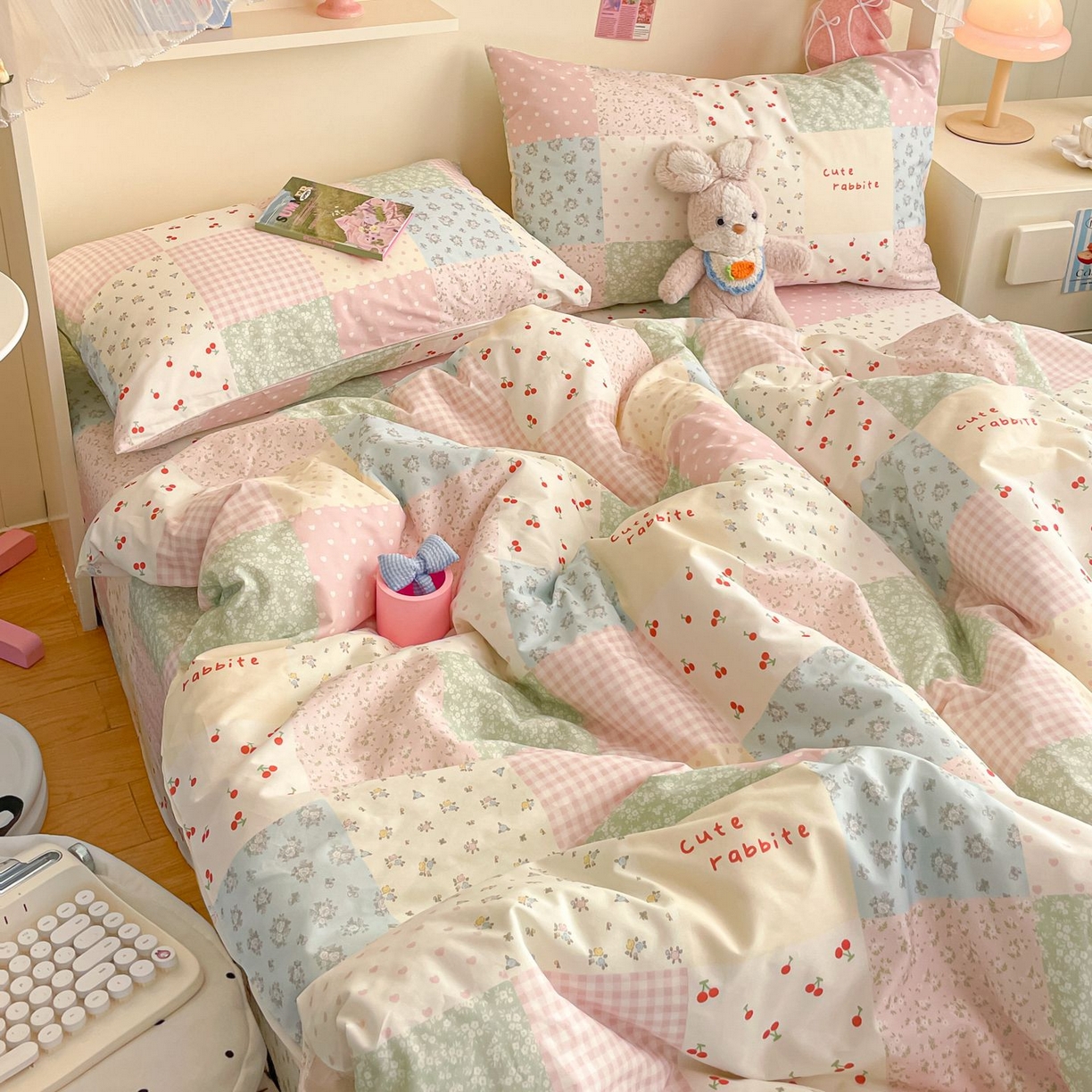 91家纺网 家纺一手货源 找家纺 寻米 2026新款春夏全棉13070印花四件套单品系列-四件套 美式田园