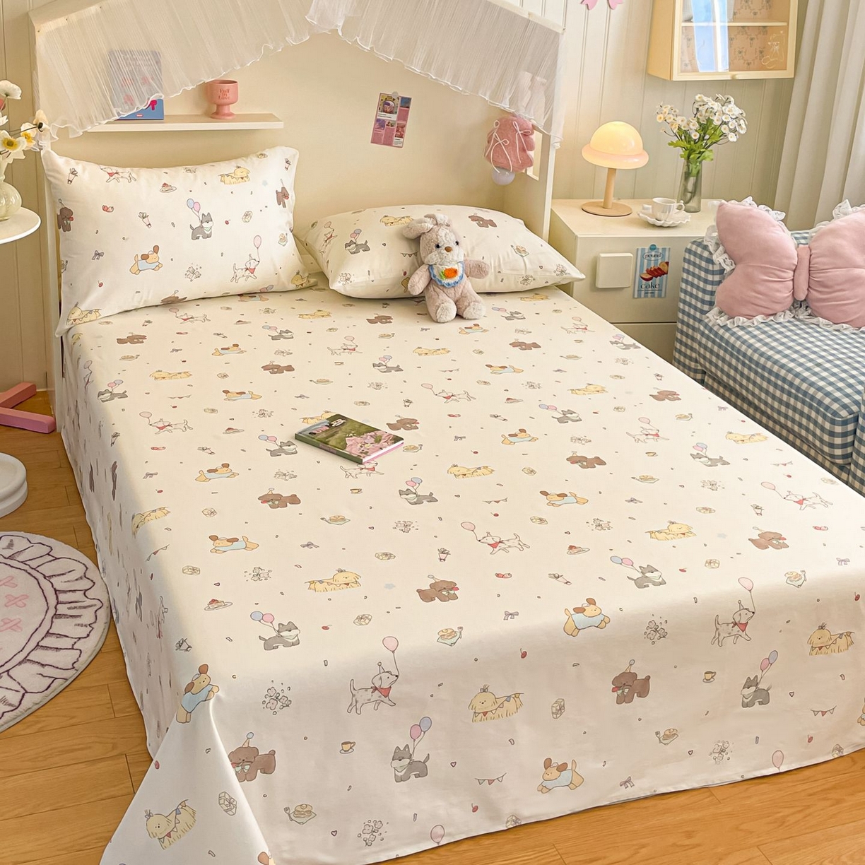 91家纺网 家纺一手货源 找家纺 寻米 2026新款春夏全棉13070印花四件套单品系列-四件套 理查的小伙伴