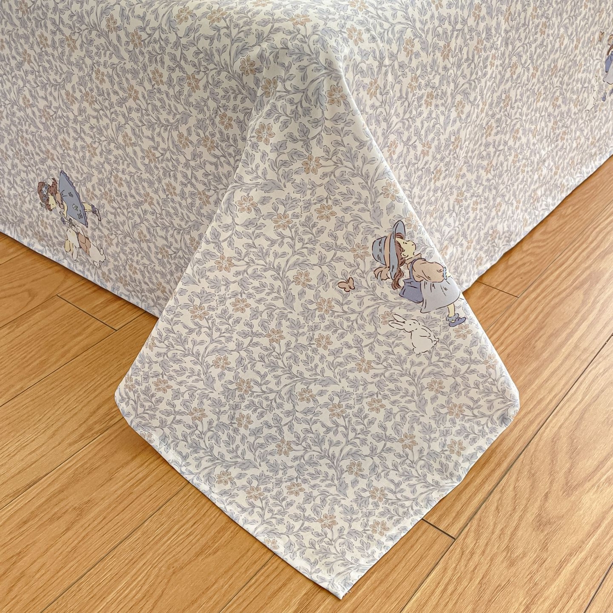 91家纺网 家纺一手货源 找家纺 寻米 2026新款春夏全棉13070印花四件套单品系列-四件套 萌兔花园