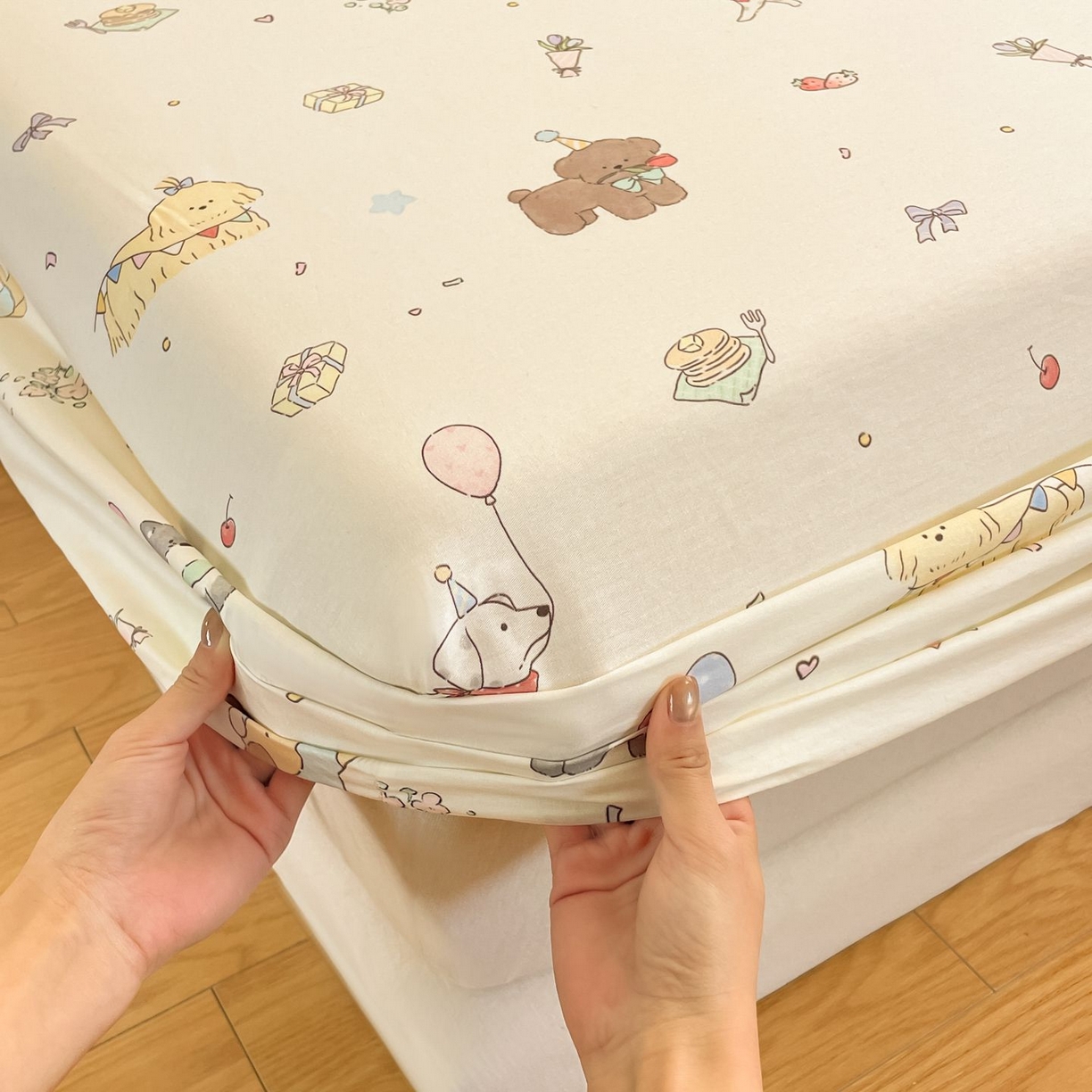 91家纺网 家纺一手货源 找家纺 寻米 2026新款春夏全棉13070印花四件套单品系列-四件套 理查的小伙伴