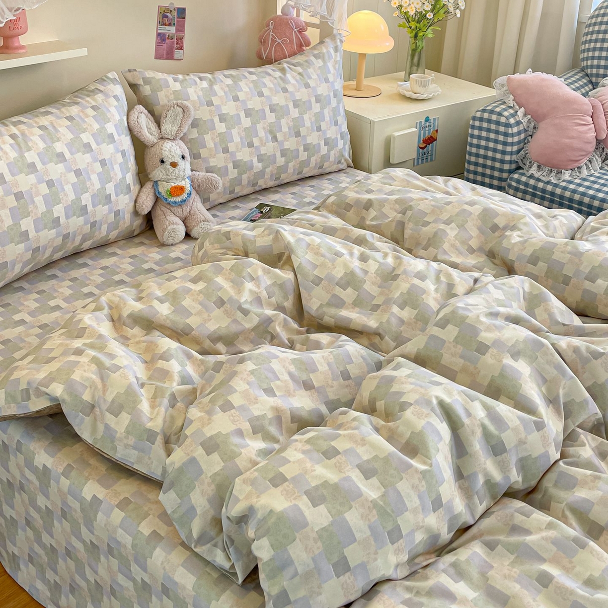 91家纺网 家纺一手货源 找家纺 寻米 2026新款春夏全棉13070印花四件套单品系列-四件套 唐顿庄园