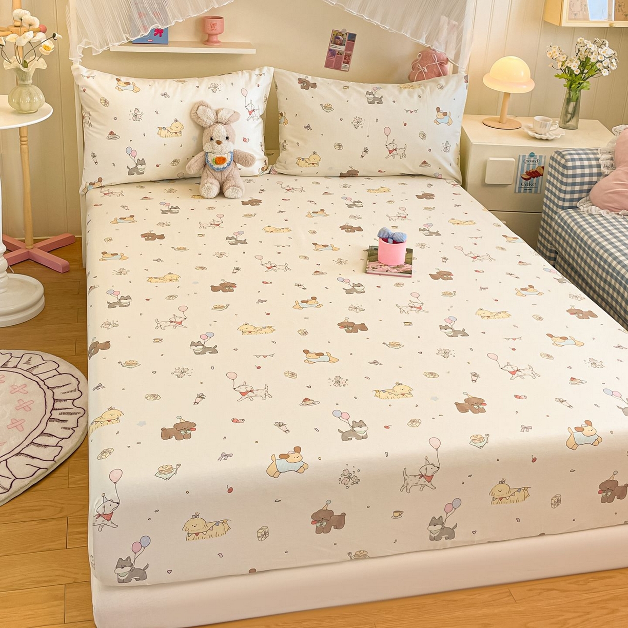 91家纺网 家纺一手货源 找家纺 寻米 2026新款春夏全棉13070印花四件套单品系列-四件套 理查的小伙伴