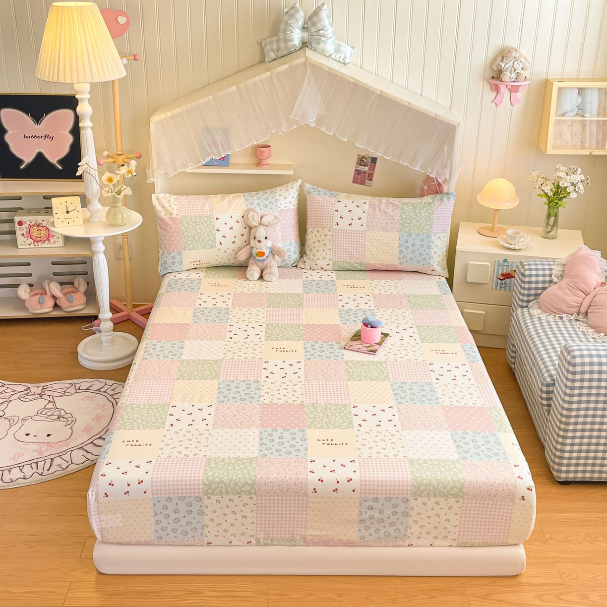 91家纺网 家纺一手货源 找家纺 寻米 2026新款春夏全棉13070印花四件套单品系列-四件套 美式田园