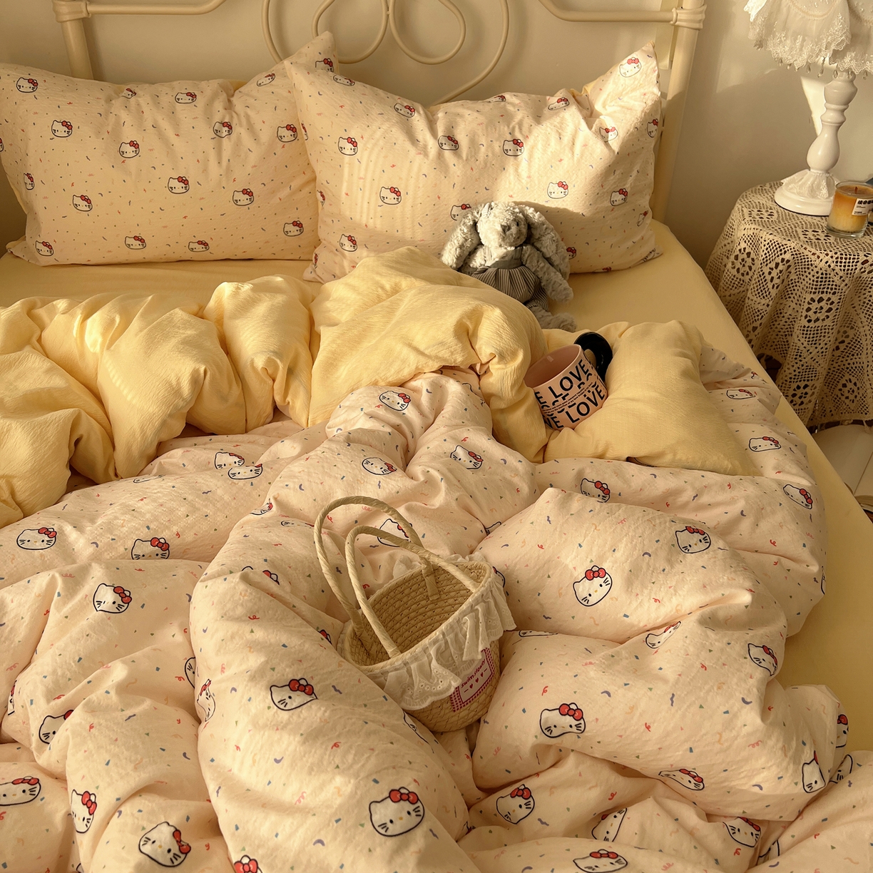 91家纺网 家纺一手货源 找家纺 （总）繁花家居 2026新款木棉双层纱四件套