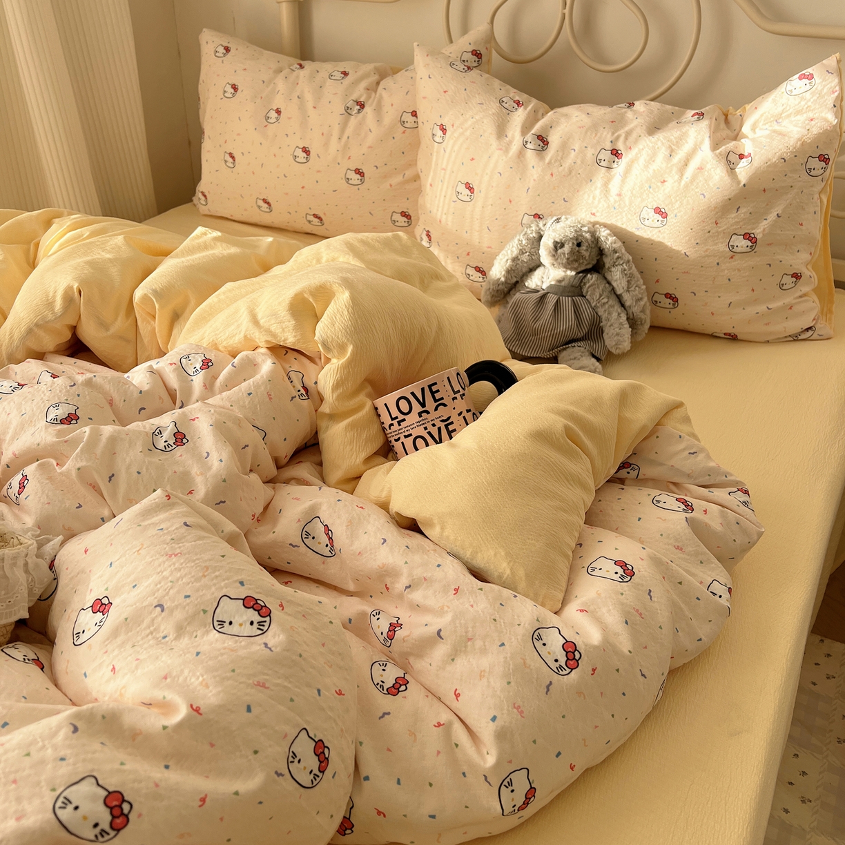 91家纺网 家纺一手货源 找家纺 （总）繁花家居 2026新款木棉双层纱四件套