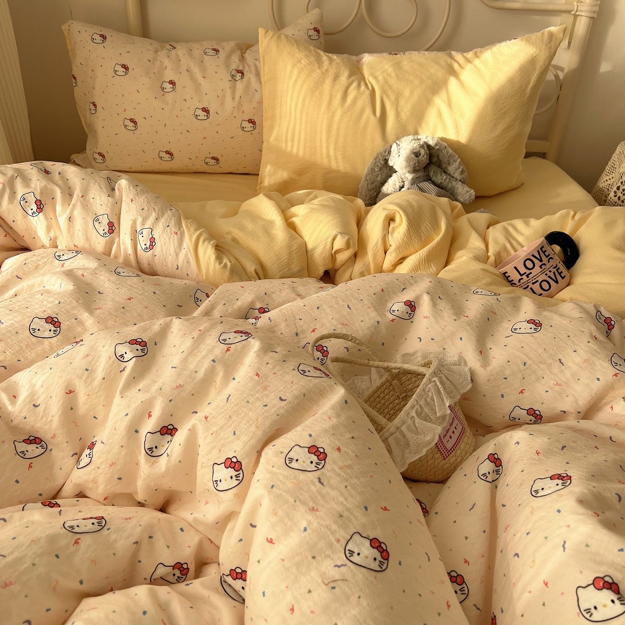 91家纺网 家纺一手货源 找家纺 （总）繁花家居 2026新款木棉双层纱四件套