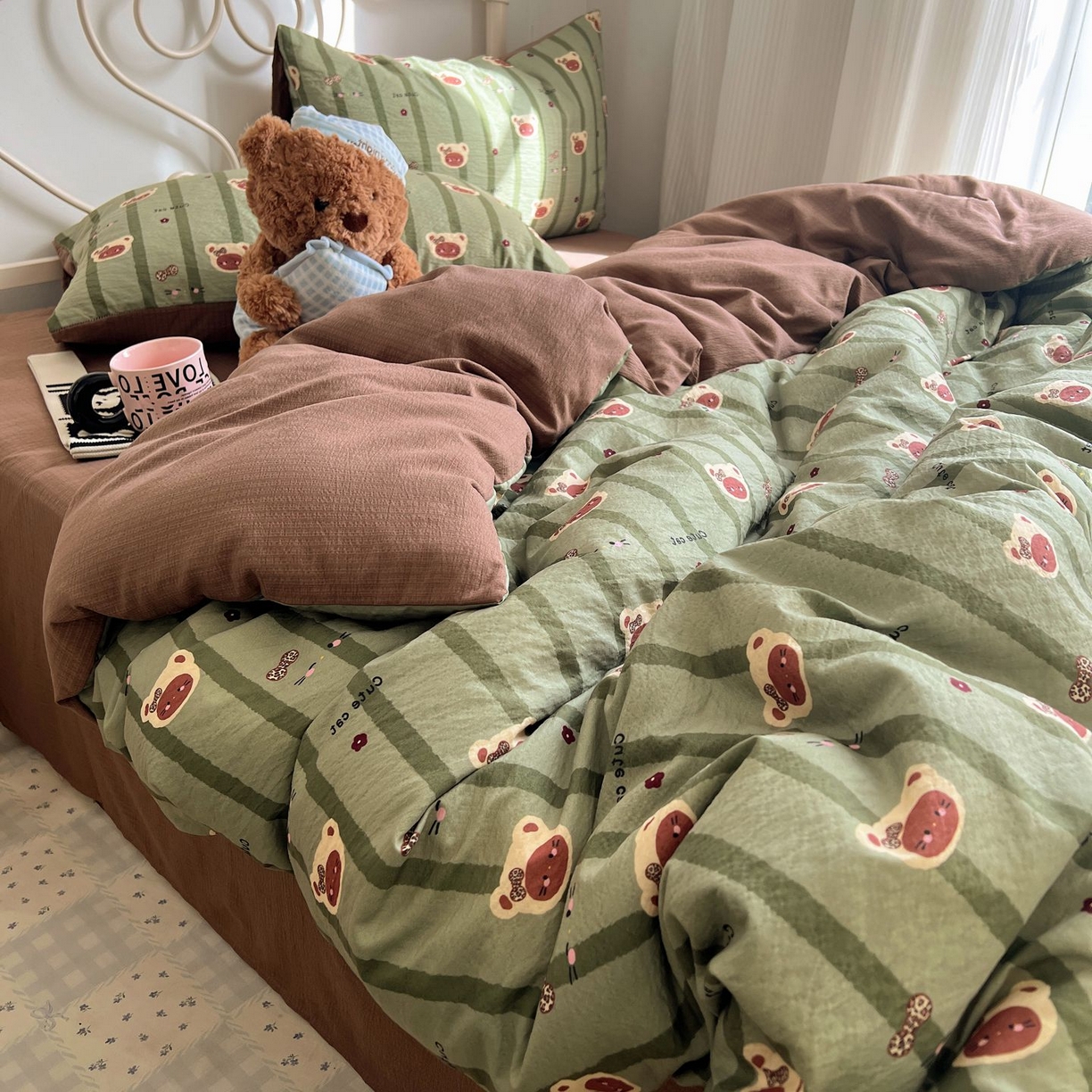 91家纺网 家纺一手货源 找家纺 （总）繁花家居 2026新款木棉双层纱四件套