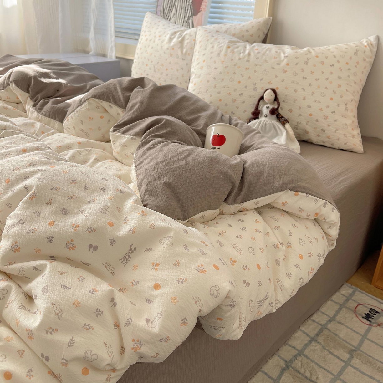 91家纺网 家纺一手货源 找家纺 （总）繁花家居 2026新款木棉双层纱四件套