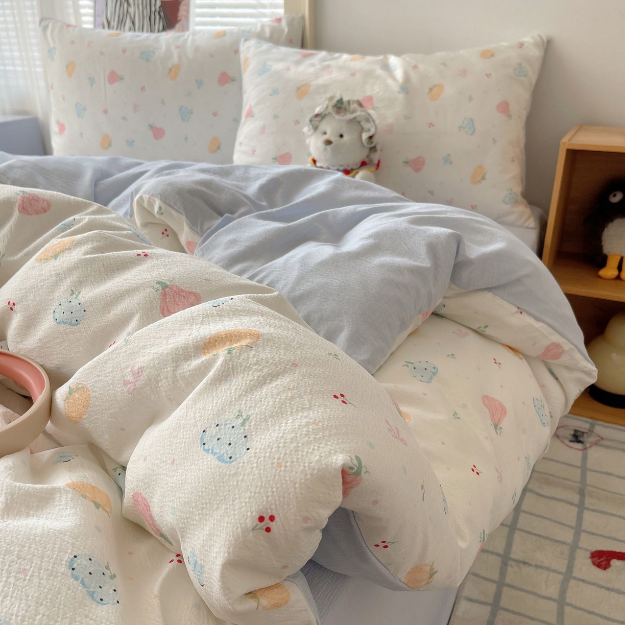 91家纺网 家纺一手货源 找家纺 （总）繁花家居 2026新款木棉双层纱四件套